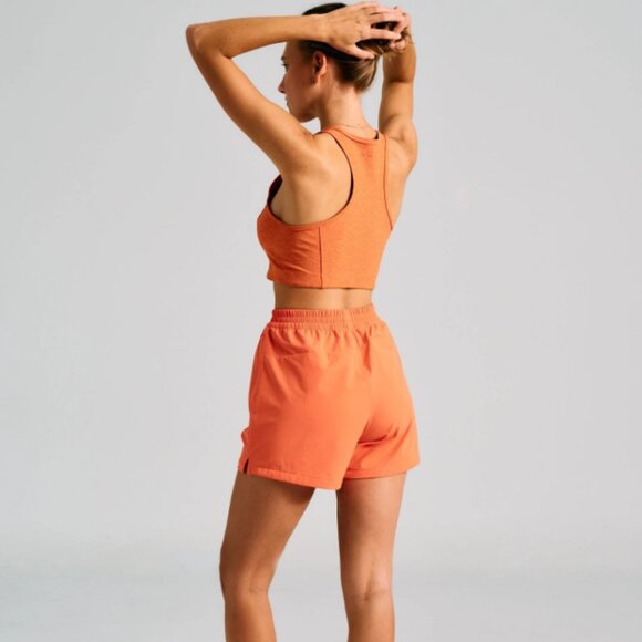 Outdoor Voices RecTrek 4” Short in Camellia Pull-on Zippered Pockets Stretch - Picture 2 of 10